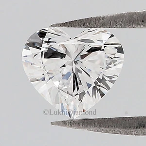 1 Ct IGI Certified Heart Brilliant Cut Diamond E/F Color VS Clarity Lab Diamond - Picture 1 of 11