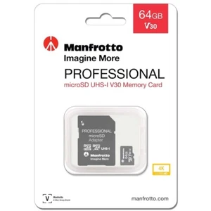 Tarjeta de memoria microSD profesional Manfrotto 64 GB UHS-I (U3/V30) - Imagen 1 de 6