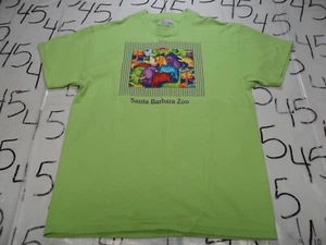 Kids Medium Vintage Santa Barbara Zoo Colorful Animal Sewn Patch shirt - Picture 1 of 3