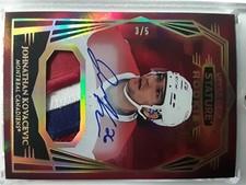 RC Auto PATCH #/5 Jonathan Kovacevic 2022-23 Stature CANADIENS Star ROOKIE 4 clr