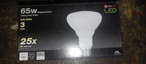 UTILITECH 3-Pack 65W Equivalt Dimmable Soft White BR30 LED Flood Light Bulbs - Picture 1 of 4