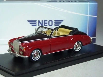 NEO 1:43 # 47340 # Rolls Royce silver Cloud III Convertible schwarz rot - Bild 1 von 2