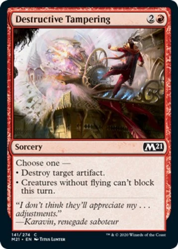 x4 Destructive Tampering - Core Set 2021 (M21) - NM - MTG - Image 1 of 1