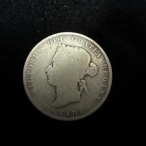 1871 H Canada Twenty Five Cent 25C Silver Coin - Picture 1 of 3