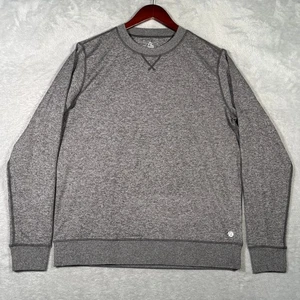 Rhoback Shrit Mens M Gray Pace Performance Crew Long Sleeve Pullover Golf - Picture 1 of 10