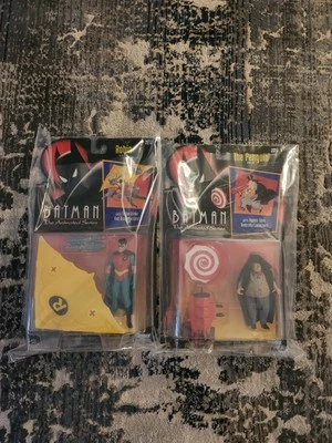 Figura de acción de colección Kenner Batman La serie animada El pingüino y Robin Foto 1 de 4