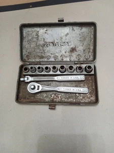 Vintage Handwerker 1/4" Steckschlüsselsatz mit Vorratsdose = V = Serie 1950er Jahre - Bild 1 von 9