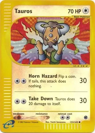 Tauros - 133/165 - Pokemon Expedition Reverse Holo Rare Card LP - Image 1 of 1