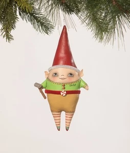 Bethany Lowe Christmas Santa's Helper Elf Ornament RS2128 By Robin Seeber - Picture 1 of 3