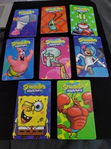 SpongeBob Schwammkopf Arcade Münzschieber 8 Karten Set (kein Gary) - Bild 1 von 2