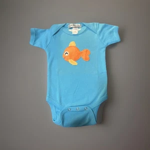 Baby Oberteil Nemo Fisch Oberteil Body 0-3 Monate 12-18 Monate blau - Bild 1 von 3