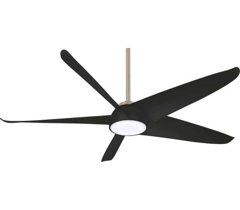 Minka-Aire Ellipse 60" Ceiling Fan with LED Lights, Brushed Nickel/Coal - Image 1 of 1