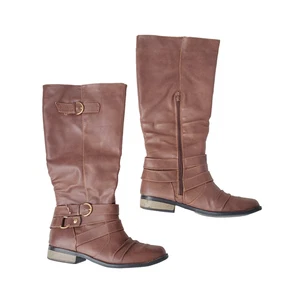 Rampage Interest braune Reitstiefel 7,5 M kniehoch stilvoll bequem Damen - Bild 1 von 11