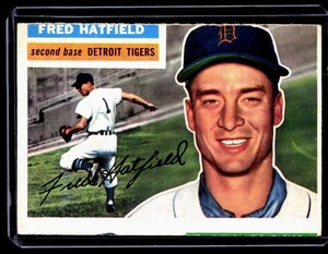 1956 Topps Fred Hatfield Detroit Tigers #318 SET BREAK - Picture 1 of 2