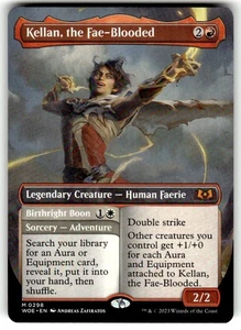 MTG Kellan, the Fae-Blooded // Birthright Boon - Borderless, NM-Mint, Englisch Wi - Bild 1 von 2