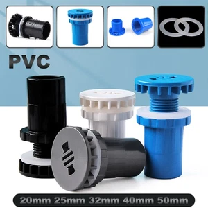 PVC Verschraubung Tankdurchführung Ablaufrohr Fitting Aquarium 20mm - 50mm - Picture 1 of 14