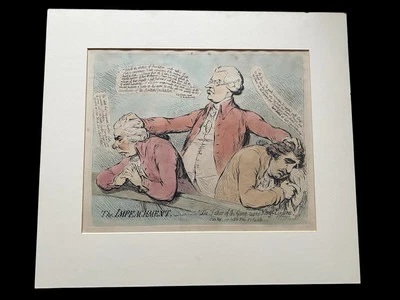 James Gillray (1765-1815) The Impeachment 1791 Foto 1 de 4