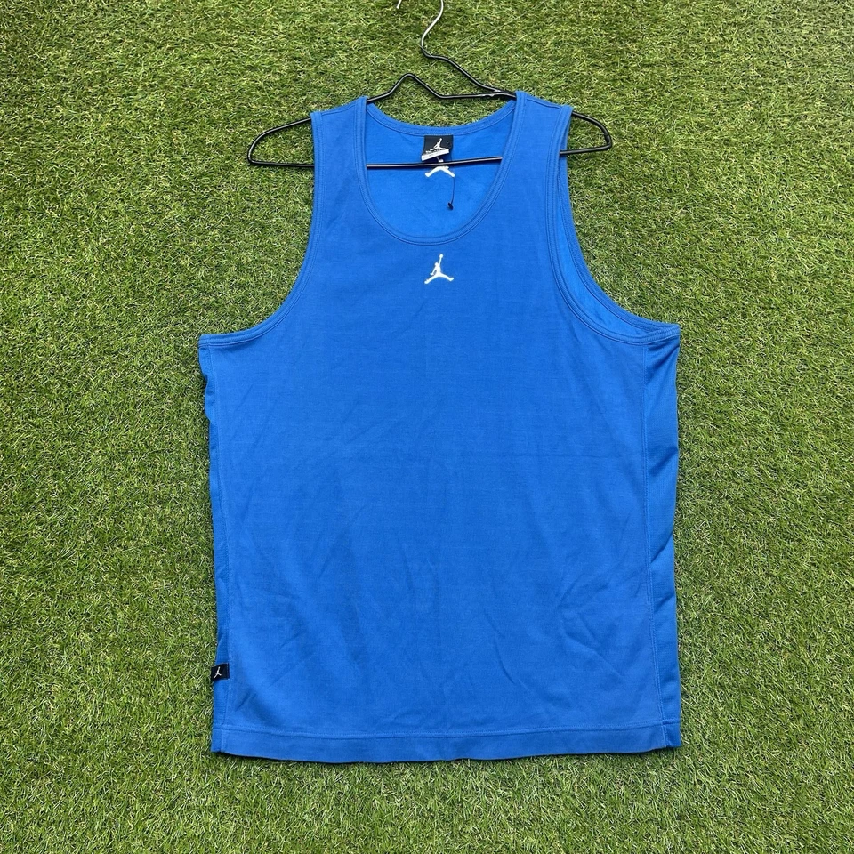 Air Jordan Майка мужская 2XL синий без рукавов баскетбольная рубашка Jumpman Slim Fit - Изображение 1 из 4