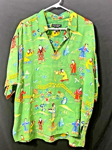 Camicia uomo Citron Santa Monica in seta con bottoni e bottoni taglia M - Foto 1 di 8
