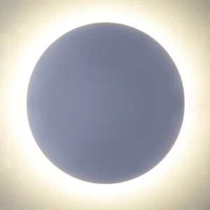Solar eclipse LED indirekte Wand Leuchte rund weiß 6W IP65 660Lm 3000K - Bild 1 von 1