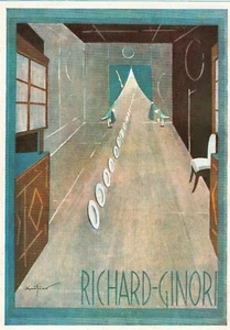 PUBBLICITA' 1930 PRIMO SINOPICO Raoul Chareun CERAMICHE RICHARD GINORI PIATTI - Picture 1 of 1