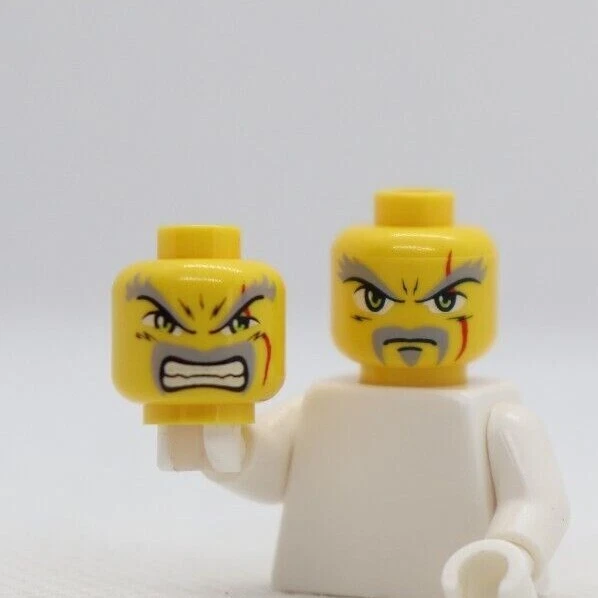 CABEZA - DOBLE Cicatriz Bigote Dientes Desnudados Keiken Exo-Force LEGO® Minifigura Parte Foto 1 de 1