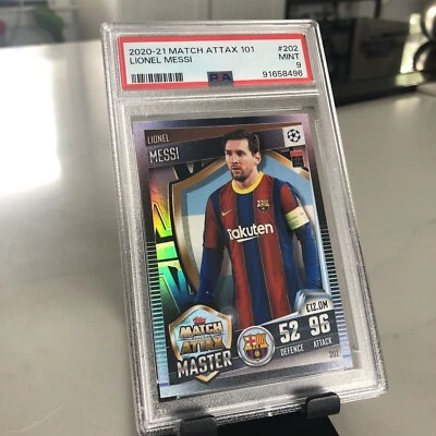 2020-2021 Match Attax 101 #202 Lionel Messi PSA 9 🌶️🥵 - Image 1 of 2
