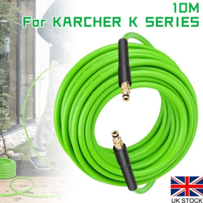 10m For KARCHER K SERIES GREEN ANTI KINK POWER WASHER HOSE PIPE New