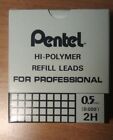 12x40 Pentel HI-POLYMER wkłady ołówków drukarskich 0,5mm x 60mm 2H 