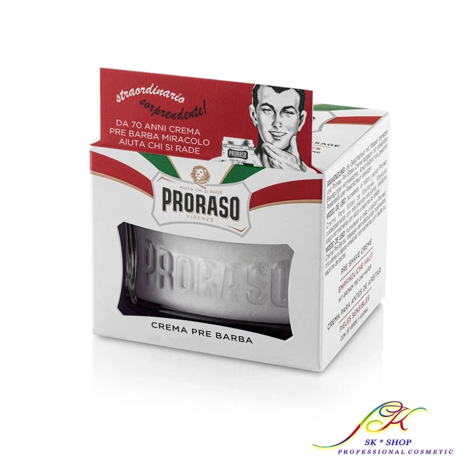 Crema Pre Afeitada Proraso Blanca 100 ML (Para Piel Sensible) + RASTREO GRATUITO Foto 1 de 1