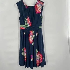 Boden floral dress blue pink green size 4R - Picture 1 of 10