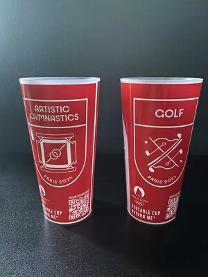 2 Coca-Cola PARÍS 2024 Juegos Olímpicos Recuerdo Coca-Cola 50cl Golf y Gimnasia Artística Foto 1 de 2
