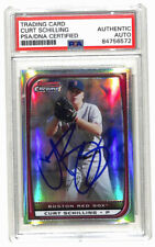 Curt Schilling signed auto 2008 Bowman Chrome refractor card PSA/DNA COA Red Sox