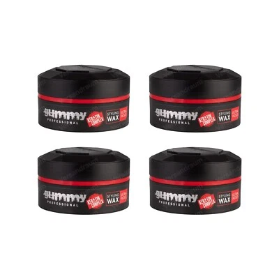 4x Fonex Gummy Styling Wax Rot Ultra Hold 4er Set (600ml) Haarwachs Haarwax - Bild 1 von 4