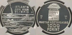 Hungary 1994 BP 1000 Forint Atlanta Olympics Swim NGC PF70 Ultra Cameo KM# 712 - Picture 1 of 5