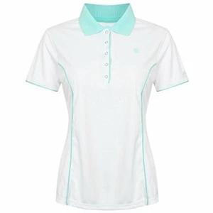 Island Green Damen Poloshirt weiß/blau türkis