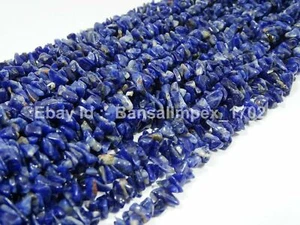  Natural Blue Sodalite Rough Loose Gemstone Beads 4-6 mm 36" - Picture 1 of 5