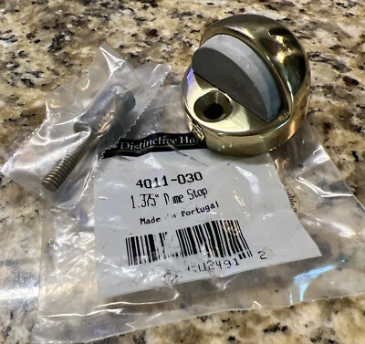 Baldwin solid Brass Half Dome Door Bumper Stop 1-3/5" 1.375" 4011-030 NEW!! - Image 1 of 2
