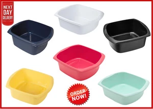 9.5L Plastic Washing Up Bowl Large Rectangular Kitchen Basin Sink Bowl 9.5 Litre - Picture 1 of 10