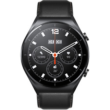 Xiaomi Watch S1 40mm Edelstahlgehäuse mit Lederarmband & Saphirglas - Schwarz