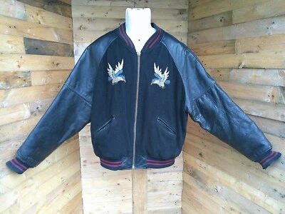 Vtg AVIREX  A-2 Flight Jacket Varsity Bomber Korean War Men XL Very Rare Leather - Image 1 of 4