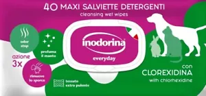 Salviette Inodorina Detergenti Clorexidina 40 pz Cani Gatti Cuccioli Salviettine - Foto 1 di 1