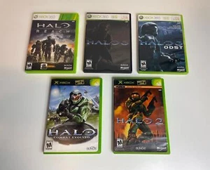 Xbox Halo Games Bundle Halo 1 2 3 ODST Reach CIB - Picture 1 of 9