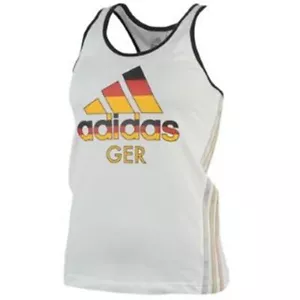 adidas Germany Tank Top Vest 3 Stripe Ladies Size 8 London Olympics 2012 - Picture 1 of 1