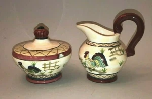 3-piece Sugar Bowl w/Lid & Creamer Set / Heartfelt Kitchen Creations by Young's - Picture 1 of 7