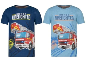 Salt Pepper 33112783 Camiseta Bomberos Camión de Bomberos Azul Brillante Brillo - Imagen 1 de 3
