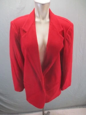Sag Harbor Size 12P Womens Red 100% New Pure Wool Lapel One Button Blazer 675 - Image 1 of 4