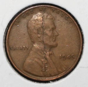 Lincoln 1945 centavo OBV error de laminación - 09387 - Imagen 1 de 2