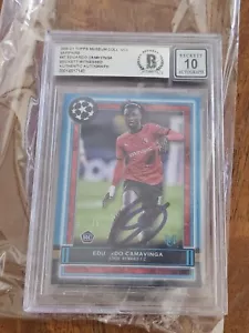 2020-21 Topps Museum sapphire Eduardo camavinga rc /75 auto Becket 10 - Picture 1 of 6