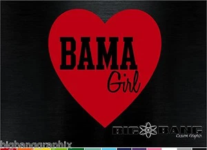 BAMA GIRL Funny Vinyl Decal Window Car Sticker I love ALABAMA Home Heart - Picture 1 of 3